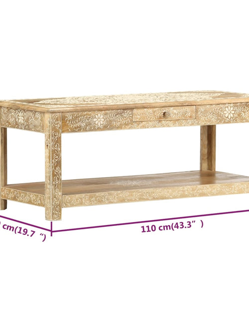 Загрузите изображение в средство просмотра галереи, Măsuță de cafea, 110 x 50 x 45 cm, lemn de mango vopsit manual
