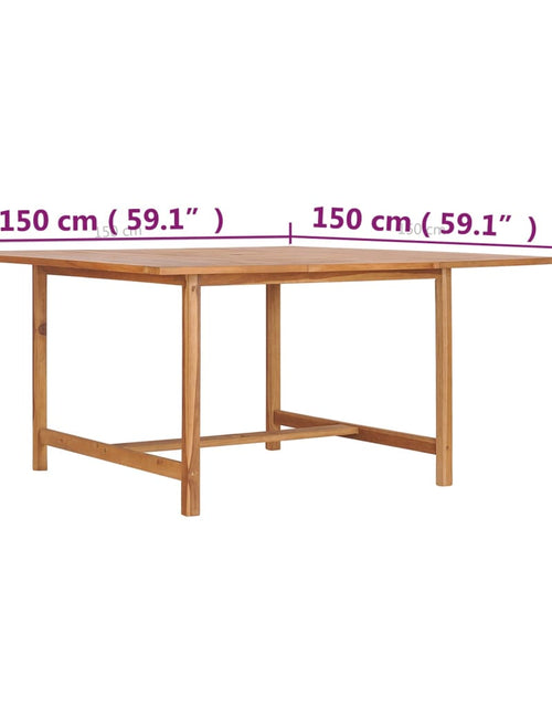 Загрузите изображение в средство просмотра галереи, Masă de grădină, 150 x 150 x 76 cm, lemn masiv de tec
