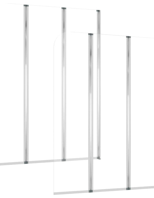 Încărcați imaginea în vizualizatorul Galerie, Paravane de baie 2 buc. 104x130cm sticlă securizată transparent
