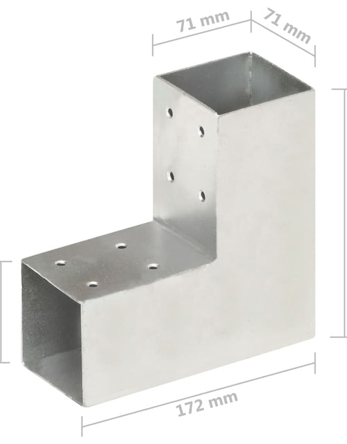 Încărcați imaginea în vizualizatorul Galerie, Conector de grindă, formă L, 71 x 71 mm, metal galvanizat
