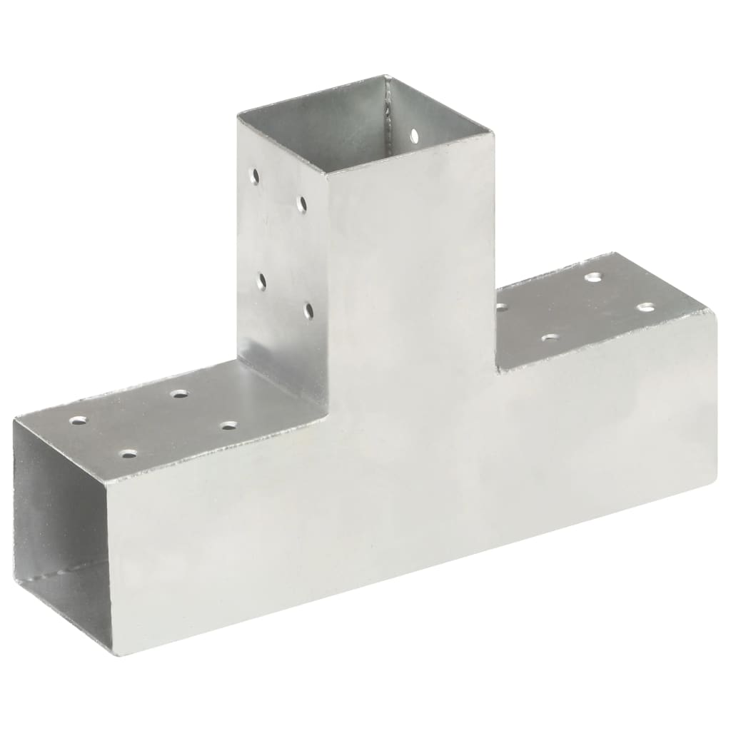 Conectori de grindă, formă T, 4 buc, 71x71 mm, metal galvanizat