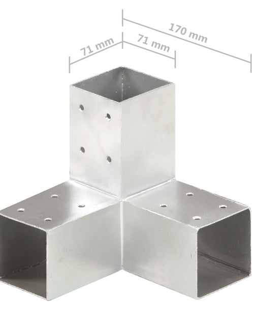 Загрузите изображение в средство просмотра галереи, Conectori de grindă, formă Y, 4 buc, 71x71 mm, metal galvanizat
