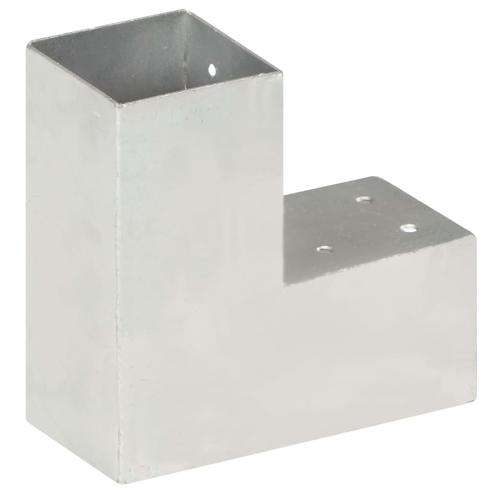 Conectori de grindă, formă L, 4 buc, 81x81 mm, metal galvanizat