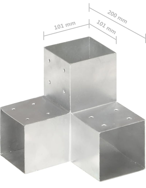 Загрузите изображение в средство просмотра галереи, Conector de grindă, formă Y, 101 x 101 mm, metal galvanizat
