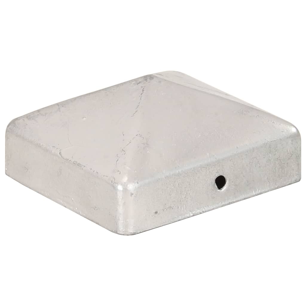 Capace stâlpi de gard piramidă 6 buc. metal galvanizat 71x71 mm