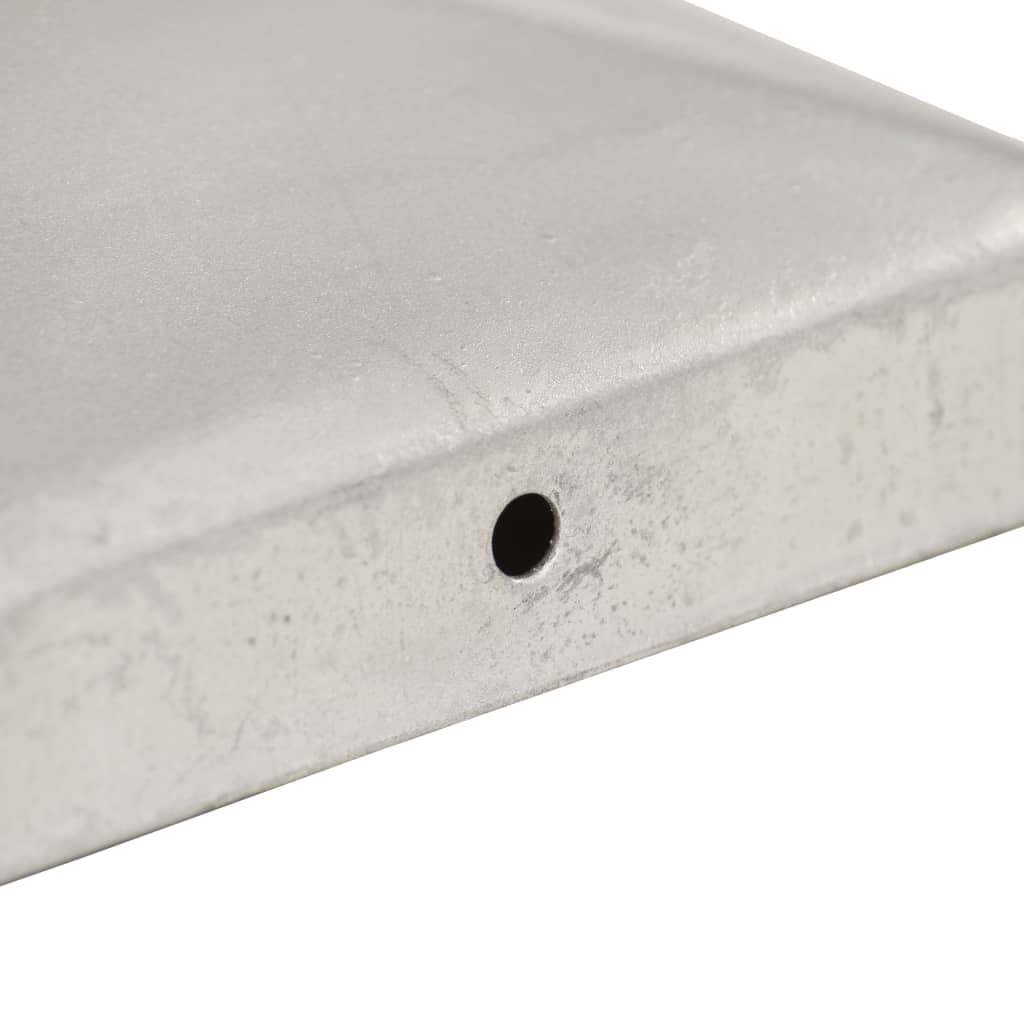 Capace stâlpi de gard piramidă 6 buc. metal galvanizat 71x71 mm