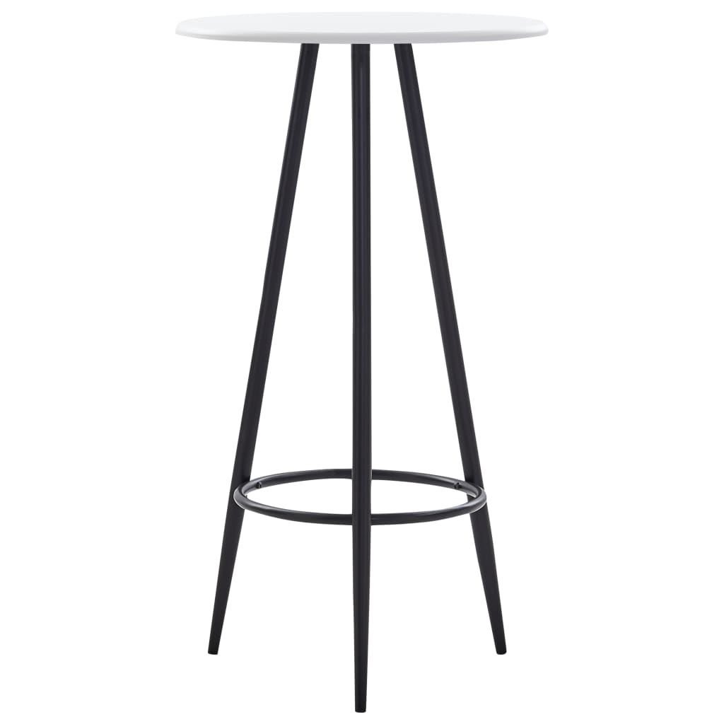 Set mobilier de bar, 3 piese, negru, plastic