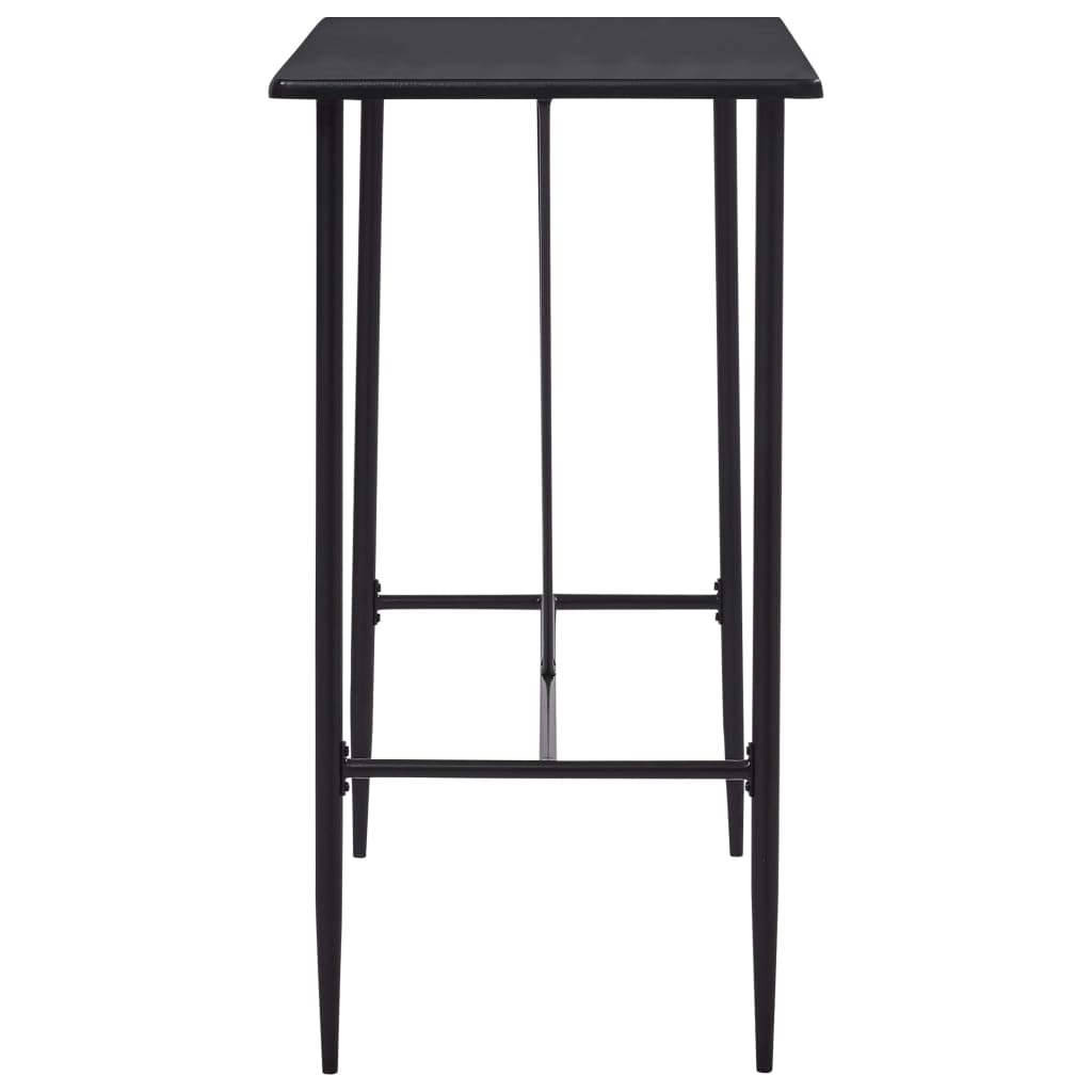 Set mobilier de bar, 5 piese, negru, plastic