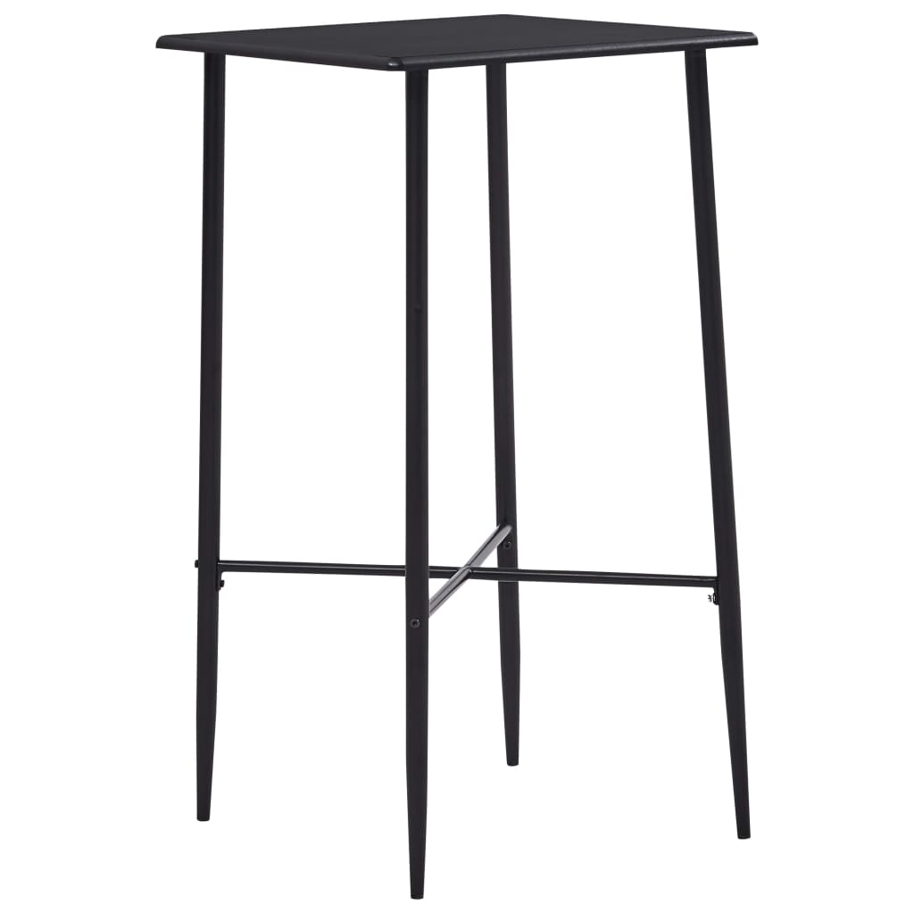 Set mobilier de bar, 5 piese, negru, material textil