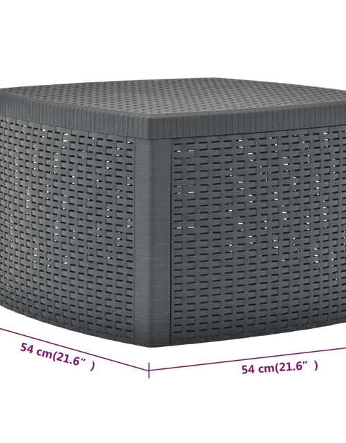 Загрузите изображение в средство просмотра галереи, Măsuță laterală, antracit, 54 x 54 x 36,5 cm, plastic
