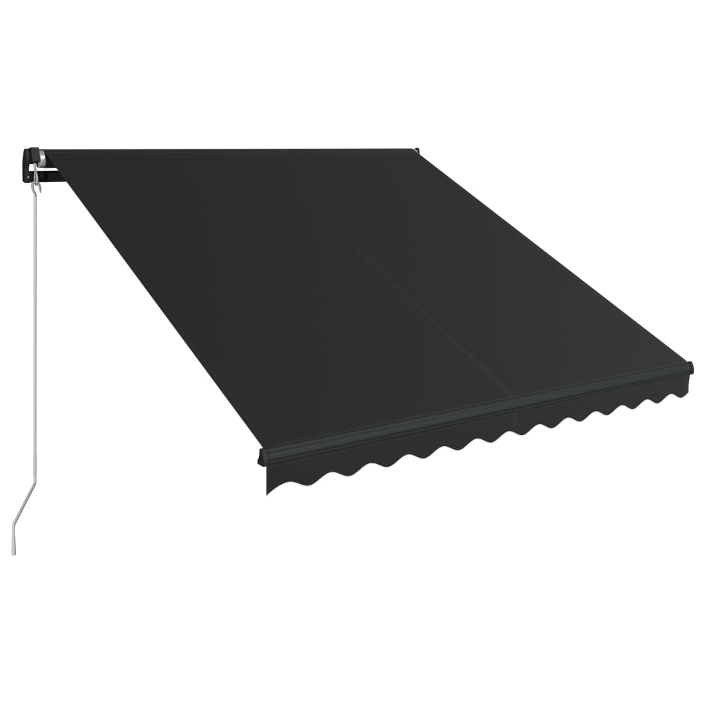 Copertină retractabilă manual, antracit, 350 x 250 cm