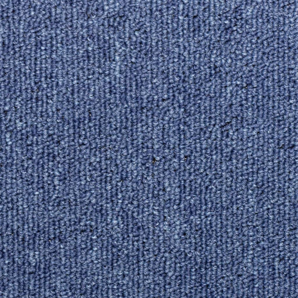 Covorașe de trepte de scară, 15 buc., albastru, 65x21x4 cm