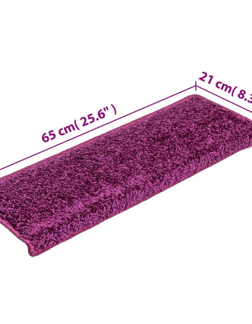 Загрузите изображение в средство просмотра галереи, Covorașe de trepte de scară, 15 buc., violet, 65x21x4 cm
