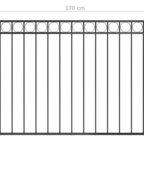 Încărcați imaginea în vizualizatorul Galerie, Gard de grădină, negru, 1,7 x 1,2 m, oțel
