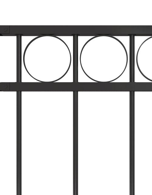 Încărcați imaginea în vizualizatorul Galerie, Panou de gard, negru, 1,7 x 1,2 m, oțel
