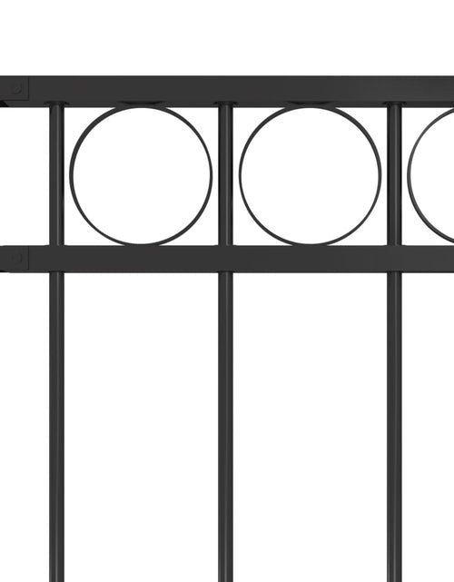 Încărcați imaginea în vizualizatorul Galerie, Panou de gard, negru, 1,7 x 1,5 m, oțel
