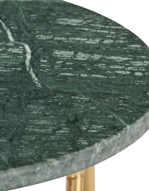 Încărcați imaginea în vizualizatorul Galerie, Măsuță cafea verde 40x40x40 cm piatră naturală aspect marmură
