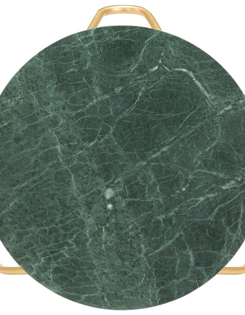 Încărcați imaginea în vizualizatorul Galerie, Măsuță cafea verde 65x65x42 cm piatră naturală aspect marmură
