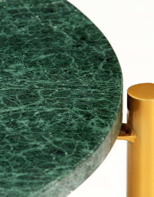 Încărcați imaginea în vizualizatorul Galerie, Masă de cafea verde 60x60x35 cm piatră naturală aspect marmură

