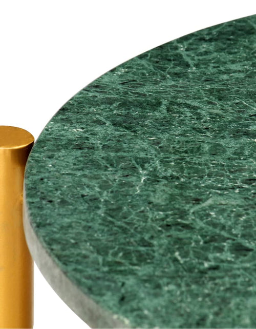Încărcați imaginea în vizualizatorul Galerie, Masă de cafea verde 60x60x35 cm piatră naturală aspect marmură
