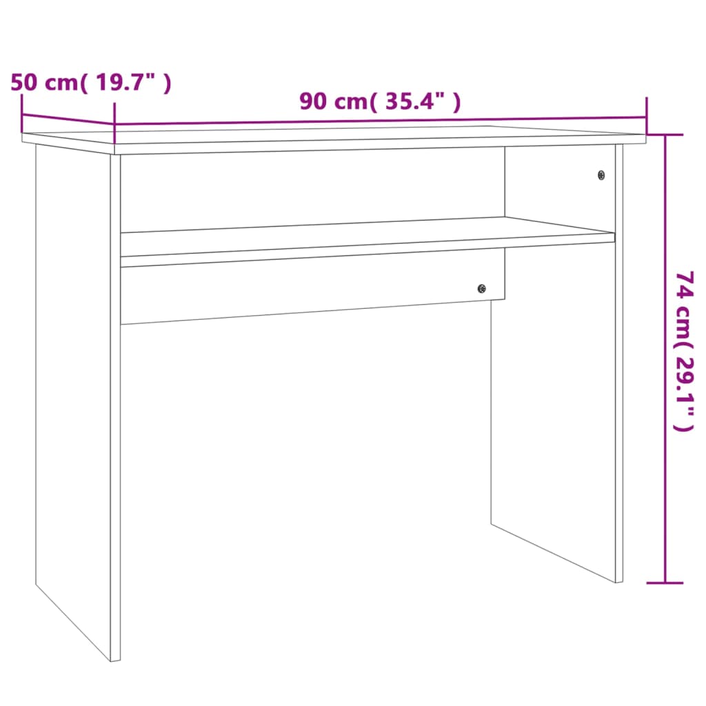 Birou, stejar Sonoma, 90 x 50 x 74 cm, lemn prelucrat