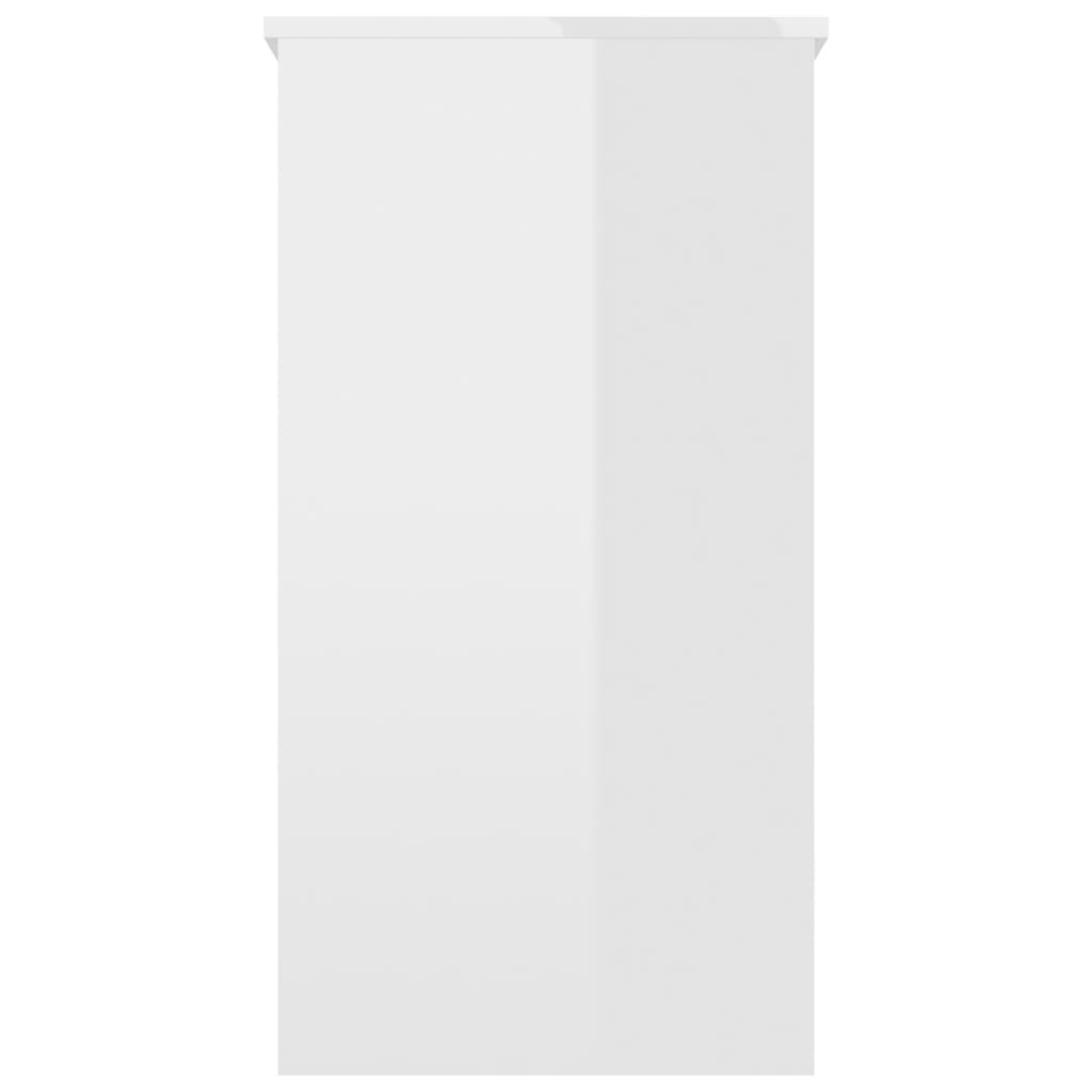 Birou, alb extralucios, 80 x 40 x 75 cm, PAL