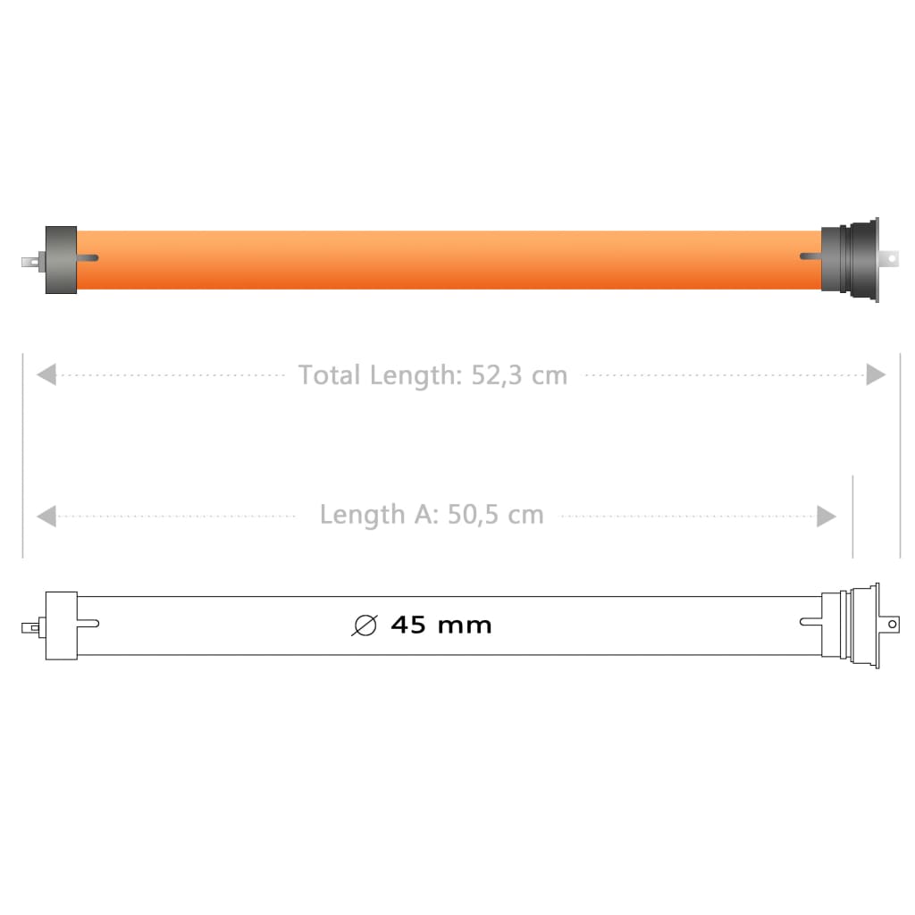 Motoare tubulare, 2 buc., 50 Nm