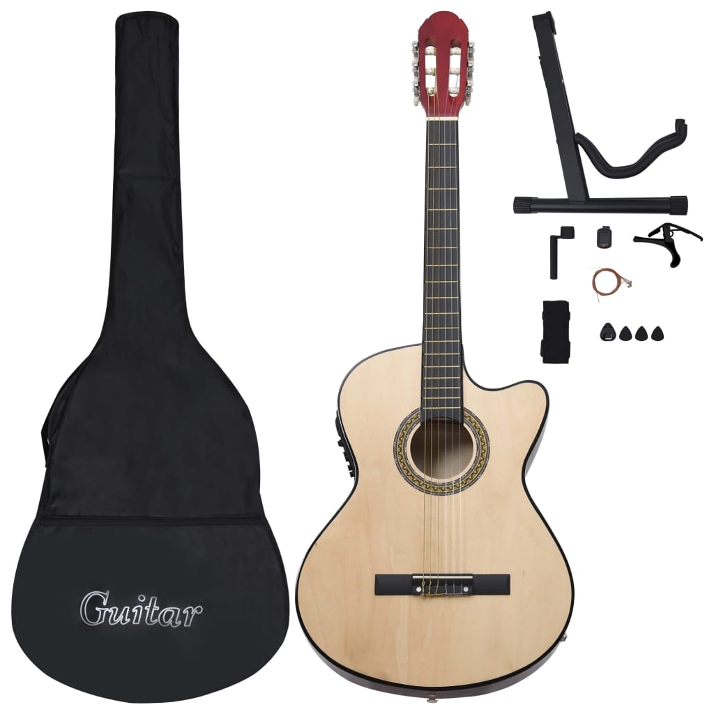 Set chitară acustică occidentală 12 piese 6 corzi cu egalizator