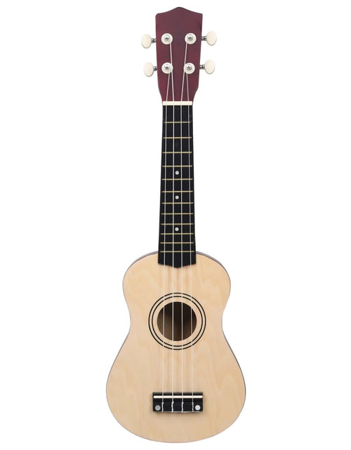 Încărcați imaginea în vizualizatorul Galerie, Set ukulele soprano, cu husă, pentru copii, natural, 21&quot;
