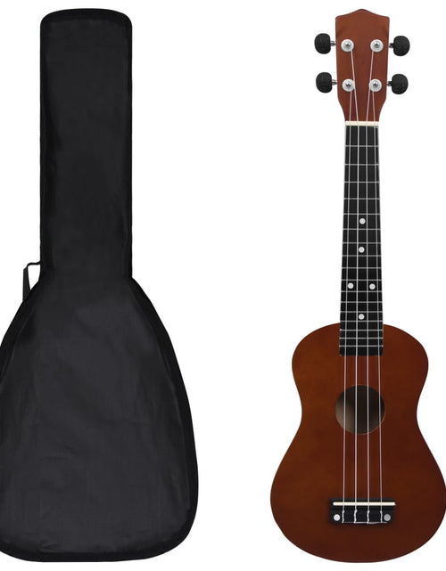 Încărcați imaginea în vizualizatorul Galerie, Set ukulele Soprano pentru copii, cu husă, natural, 23&quot;
