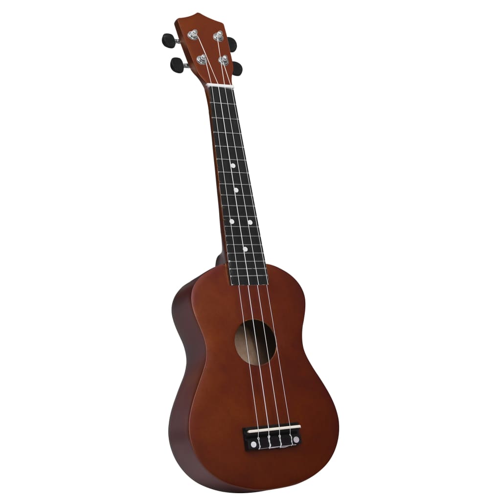 Set ukulele Soprano pentru copii, cu husă, natural, 23"