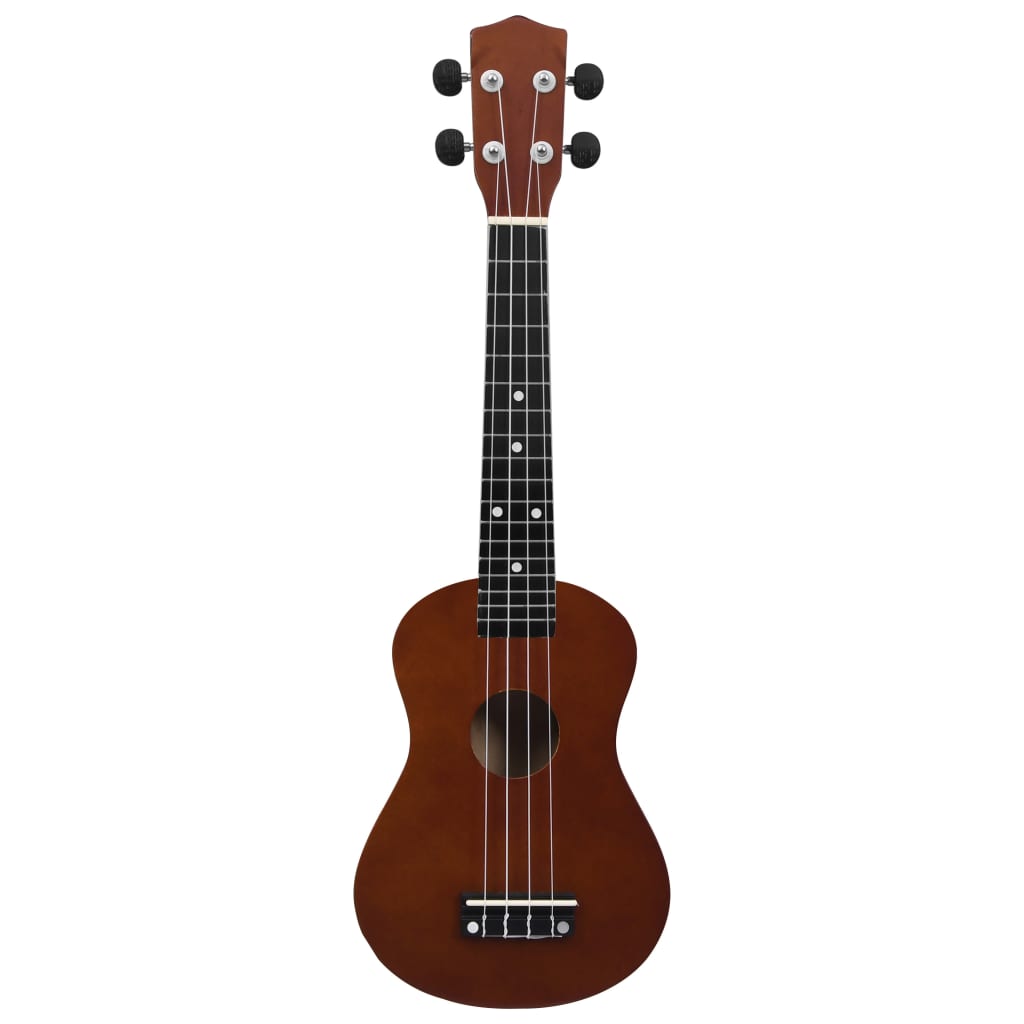 Set ukulele Soprano pentru copii, cu husă, natural, 23"