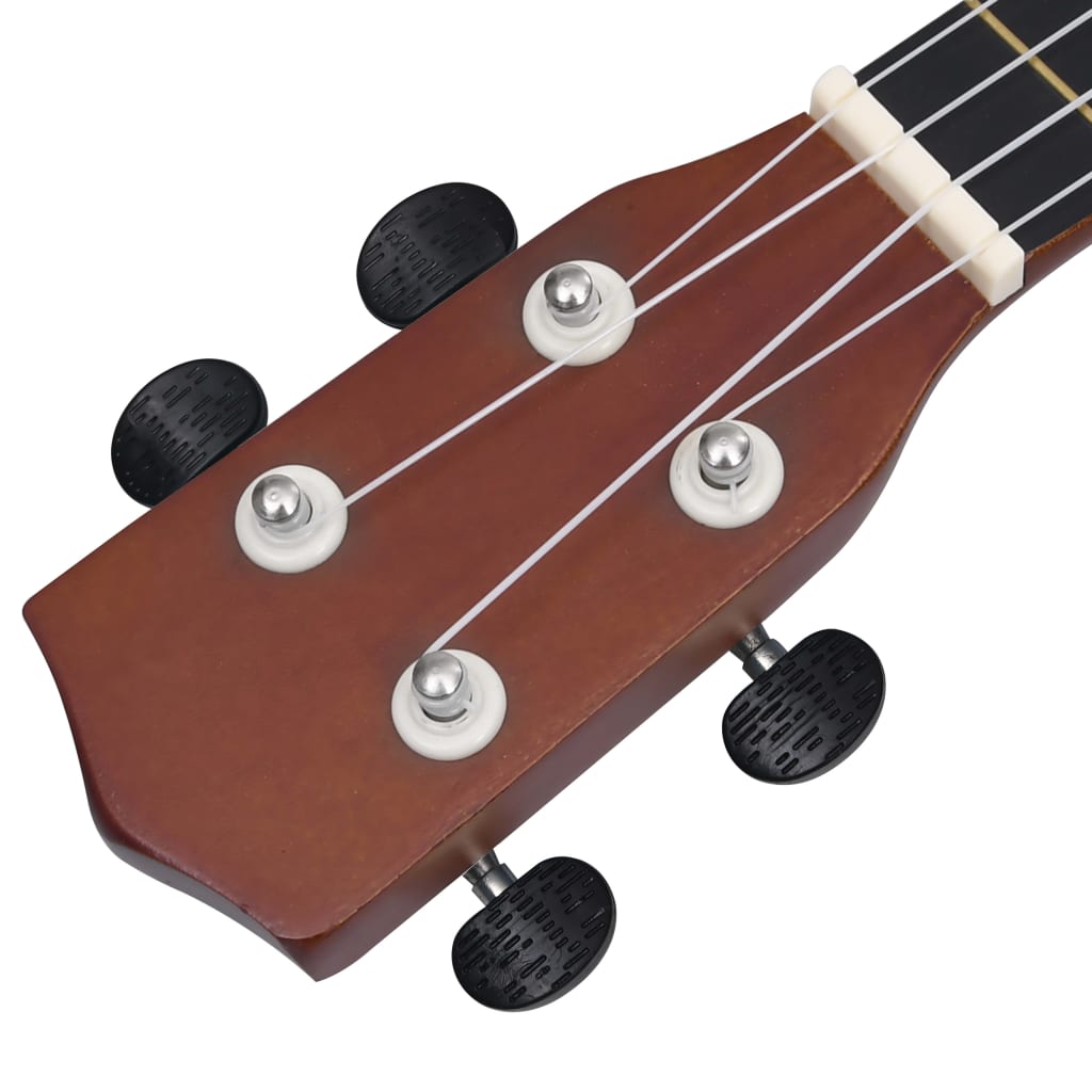 Set ukulele Soprano pentru copii, cu husă, natural, 23"