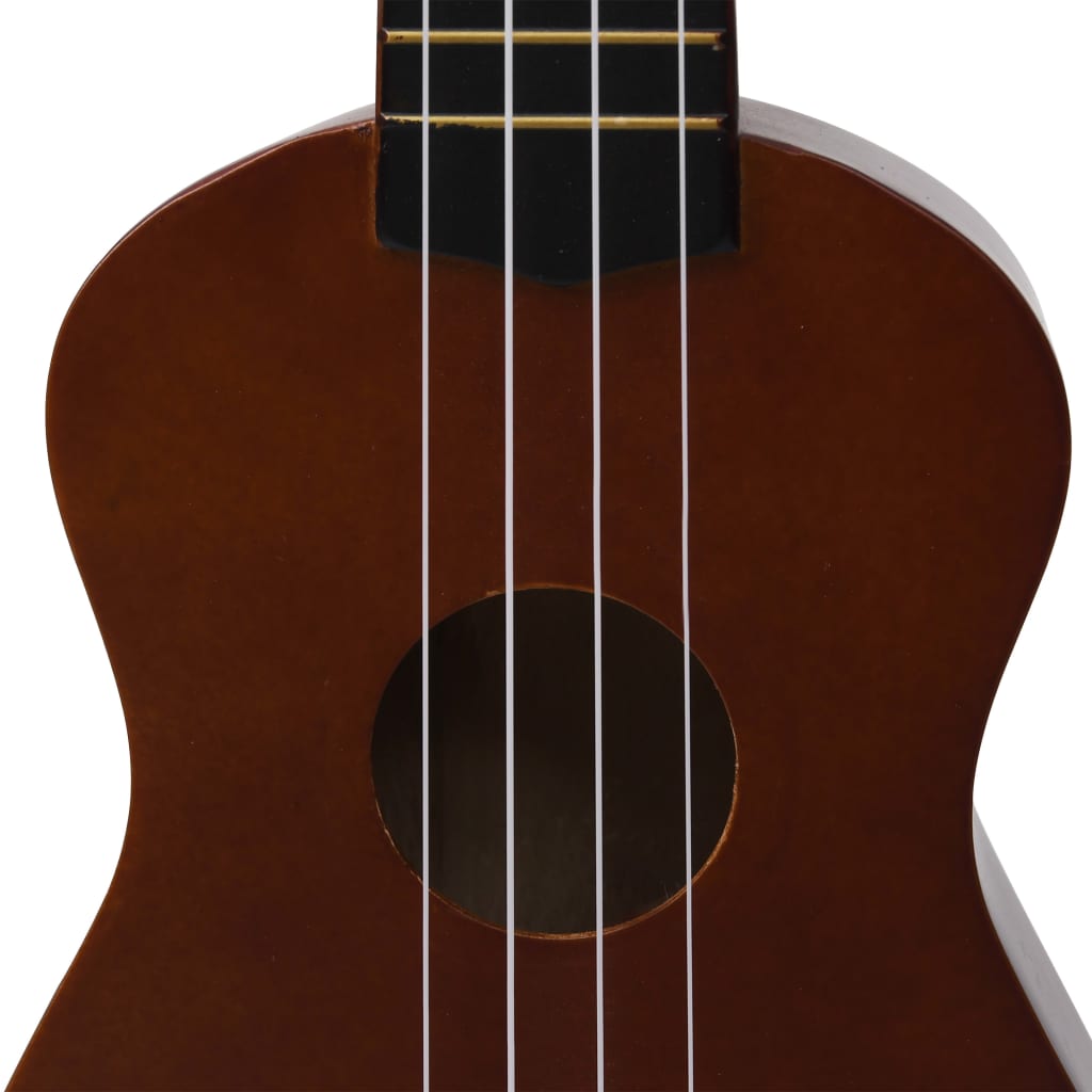 Set ukulele Soprano pentru copii, cu husă, natural, 23"