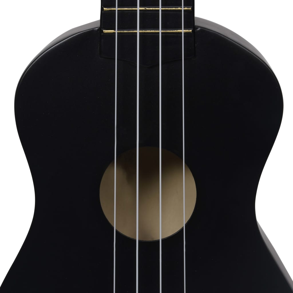 Set ukulele Soprano pentru copii, cu husă, negru, 23"