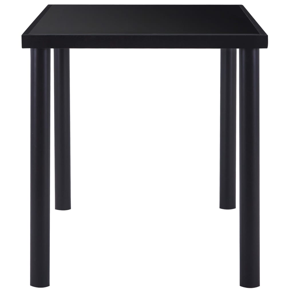 Set mobilier de bucătărie, 7 piese, negru, piele ecologică