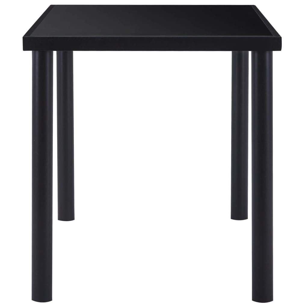 Set mobilier de bucătărie, 5 piese, negru, piele ecologică