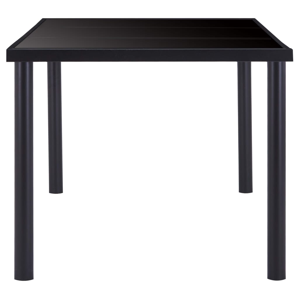 Set mobilier de bucătărie, 7 piese, negru, piele ecologică