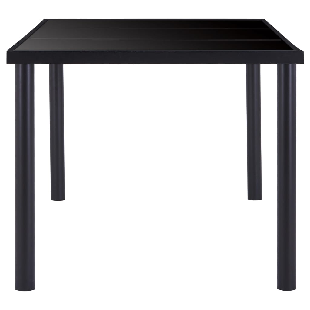 Set mobilier de bucătărie, 9 piese, negru, piele ecologică