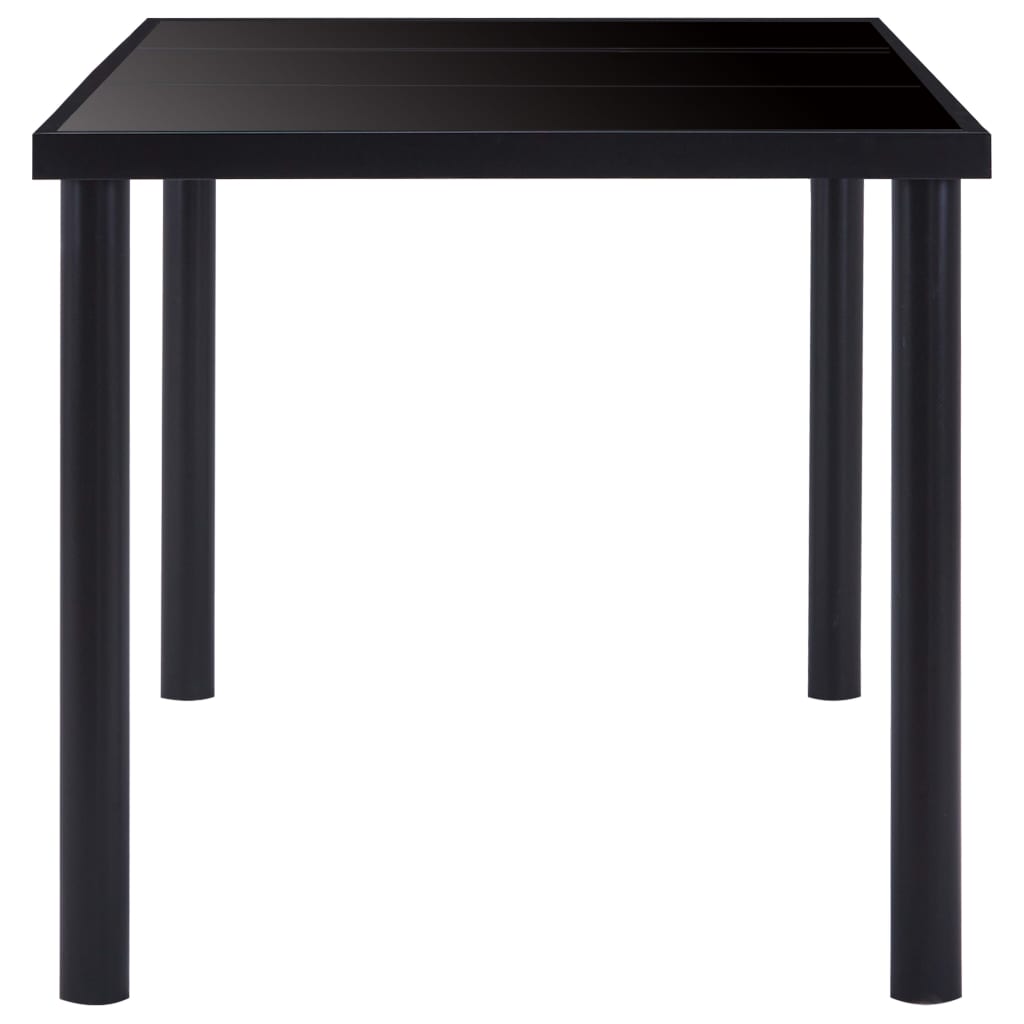 Set mobilier de bucătărie, 9 piese, negru, piele ecologică