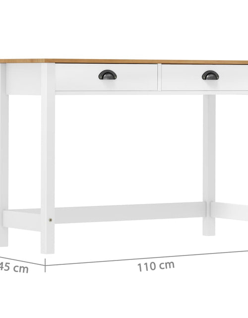 Загрузите изображение в средство просмотра галереи, Masă consolă Hill cu 2 sertare, 110x45x74 cm, lemn masiv pin - Lando
