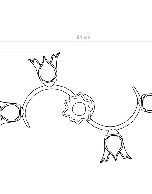 Încărcați imaginea în vizualizatorul Galerie, Lustră, abajururi din sticlă transparentă, 5 becuri E14, lalea
