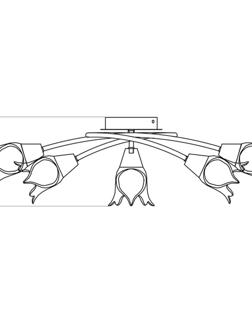 Загрузите изображение в средство просмотра галереи, Lustră, abajururi din sticlă transparentă, 5 becuri E14, lalea
