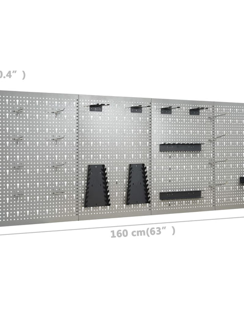 Încărcați imaginea în vizualizatorul Galerie, Banc de lucru cu patru panouri de perete și două dulapuri
