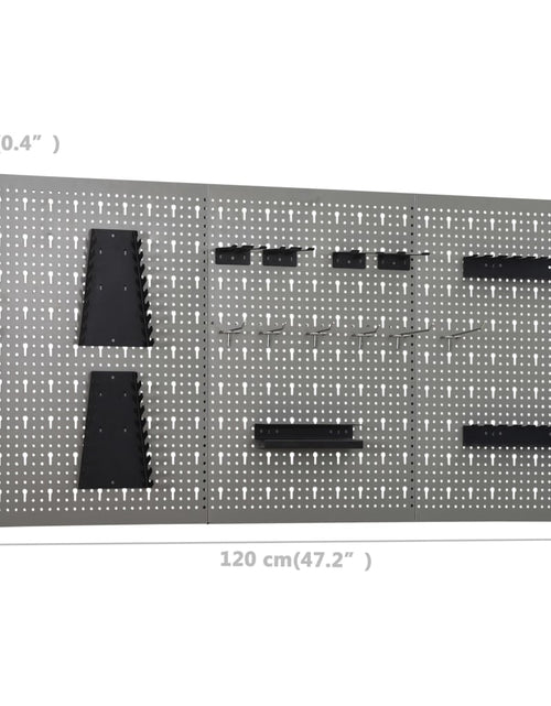 Încărcați imaginea în vizualizatorul Galerie, Banc de lucru cu trei panouri de perete și un dulap
