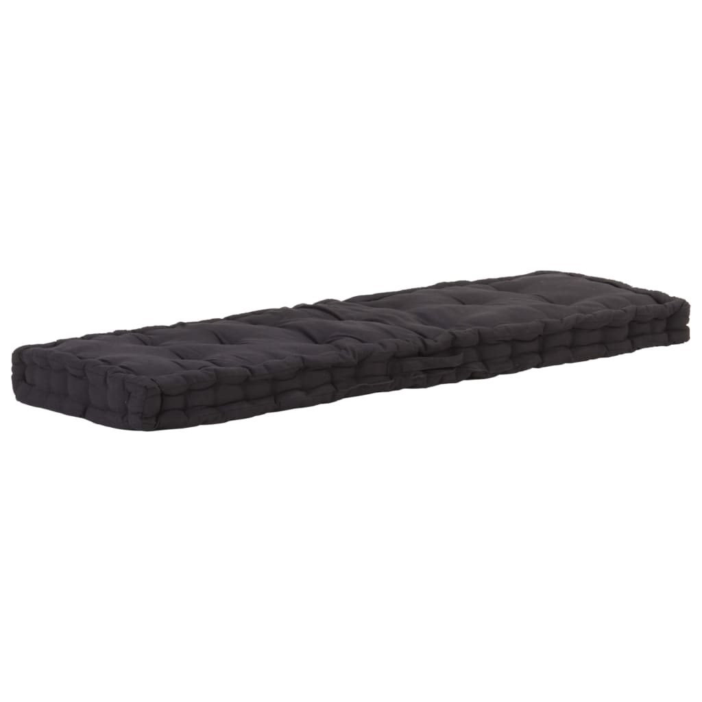 Perne de canapea din paleți, 2 buc., negru, bumbac