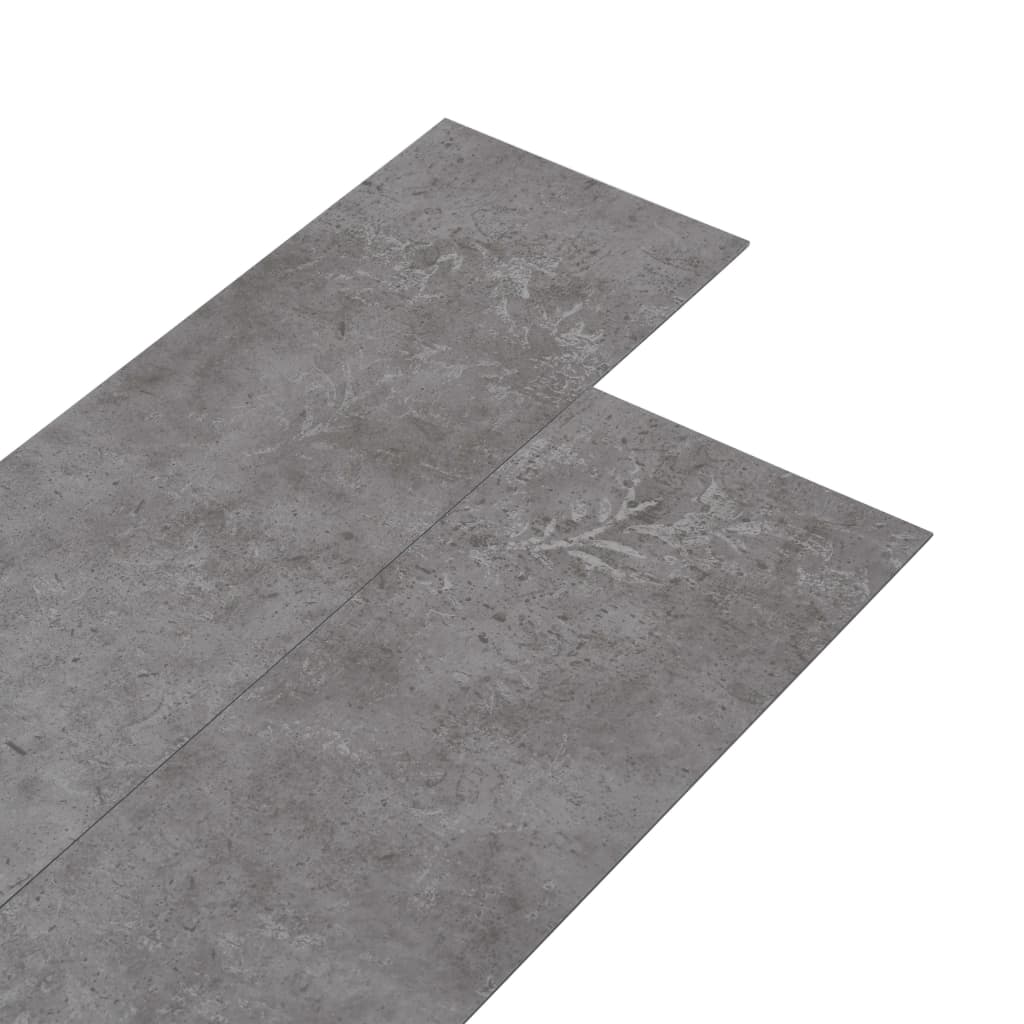 Plăci de pardoseală autoadezive, gri beton, 5,02 m², PVC, 2 mm