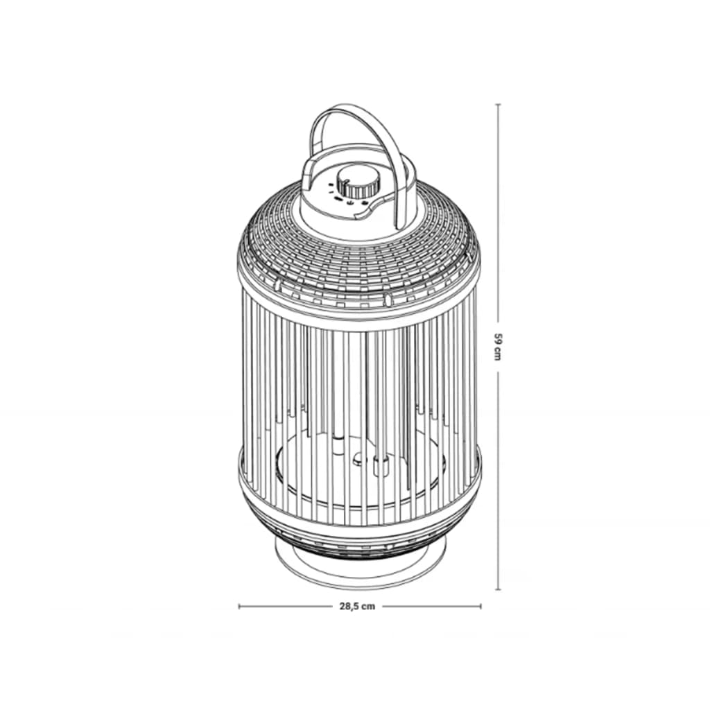 Sunred Încălzitor de masă Indox, 1200 W, halogen, negru