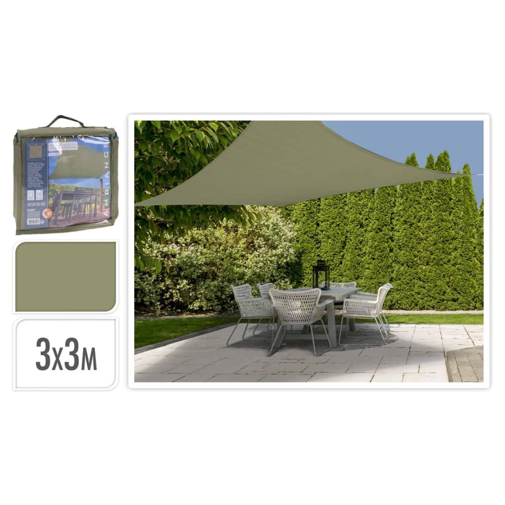 ProGarden Parasolar din pânză, verde, 3x3 m, pătrat