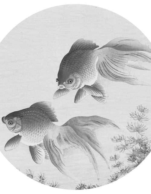 Încărcați imaginea în vizualizatorul Galerie, WallArt Tapet în formă de cerc „Two Goldfish”, 142,5 cm
